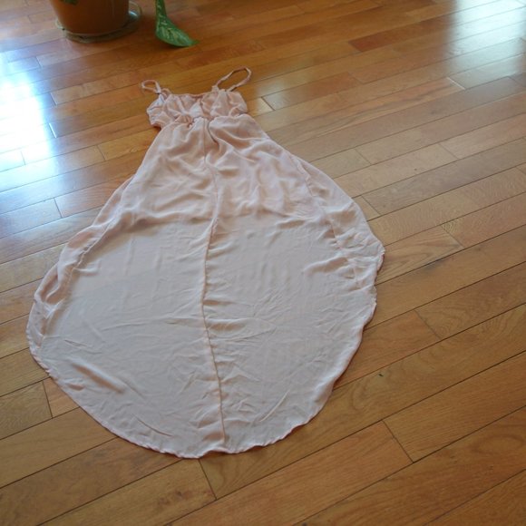 Pink Flowy Summer Layered Shear Overlay Princess Cinderella Dress Size Small - Picture 10 of 16